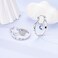 Parmuz 925 Sterling Silver Earrings Medium Hoop Earrings Star Moon Butterfly Cubic Zirconia Thin Round Lightweight Hoops for Women