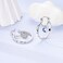 Parmuz 925 Sterling Silver Earrings Medium Hoop Earrings Star Moon Butterfly Cubic Zirconia Thin Round Lightweight Hoops for Women