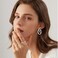 Parmuz 925 Sterling Silver Earrings Medium Hoop Earrings Star Moon Butterfly Cubic Zirconia Thin Round Lightweight Hoops for Women