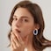 Parmuz 925 sterling silver hoop earring for woman Dangle Drop Boho vintage Feather Dangling Earring set purple Dream Catcher Simple Small Huggie earring Jewelry Gift Sterling Silver Cubic Zirconia