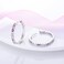 Parmuz 925 sterling silver hoop earring for woman Dangle Drop Boho vintage Feather Dangling Earring set purple Dream Catcher Simple Small Huggie earring Jewelry Gift Sterling Silver Cubic Zirconia