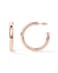 PAVOI 14K Rose Gold Plated Lightweight Chunky Open Hoop Earrings for Women 40mm Thick Infinity Gold Hoops Women Earrings