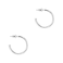 PAVOI 14K White Gold Hoop Earrings for Women 2mm Thick 30mm Infinity Hoops Gold Plated Loop Earrings Lightweight Set