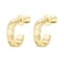 PAVOI 14K Yellow Gold Plated 925 Sterling Silver Post Hammered Hoop Earrings Womens Lightweight Chunky Open Hoops Womens Chunky Hoop Earrings