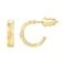 PAVOI 14K Yellow Gold Plated 925 Sterling Silver Post Hammered Hoop Earrings Womens Lightweight Chunky Open Hoops Womens Chunky Hoop Earrings