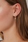 PAVOI 14K Yellow Gold Plated 925 Sterling Silver Post Small Hinged Huggie With Dangle Trendy Tear Drop Shaped Cubic Zirconia Dangle Hoop Earrings For Women