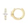 PAVOI 14K Yellow Gold Plated 925 Sterling Silver Womens Huggie Earrings Small Gold Hoop Earring CZ Huggie Earring Princess Cubic Zirconia