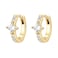 PAVOI 14K Yellow Gold Plated 925 Sterling Silver Womens Huggie Earrings Small Gold Hoop Earring CZ Huggie Earring Princess Cubic Zirconia