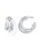 PAVOI Gold Hoop Earrings for Women Rhodium Plated Chunky Triple Split Loop Huggie Earrings Hypoallergenic Statement Jewelry Trendy Multi Hoop Design