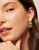PAVOI Gold Hoop Earrings for Women Rhodium Plated Chunky Triple Split Loop Huggie Earrings Hypoallergenic Statement Jewelry Trendy Multi Hoop Design