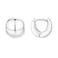 PAVOI Rhodium Plated 925 Sterling Silver Post Ball Huggie Earrings for Women Small Huggie Hoop Earrings