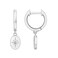 PAVOI Rhodium Plated 925 Sterling Silver Post Celestial Dangle Huggie Hoop Earrings For Women Trendy Starbusrst Drop Hoop Earrings Cubic Zirconia Small Hinged Huggies