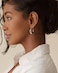 PAVOI Rhodium Plated 925 Sterling Silver Post Chunky Hoops 25mm Thick Lightweight Gold Hoop Earrings for Women