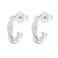 PAVOI Rhodium Plated 925 Sterling Silver Posts Twisted Rope Hoop Earrings for Women Small Braided Hoop Earrings