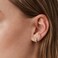 PAVOI Rhodium Plated Cubic Zirconia Huggie Hoop Earrings for Women 925 Sterling Silver Posts Small Round Huggies Stud Earrings for Women