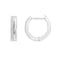 PAVOI Rhodium Plated Cubic Zirconia Huggie Hoop Earrings for Women 925 Sterling Silver Posts Small Round Huggies Stud Earrings for Women