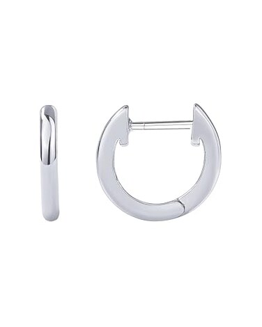 PAVOI Small Gold Hoop Earrings for Women Rhodium Plated Huggies