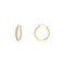 PAVOI Womens 14K Plated Yellow Gold 925 Sterling Silver Cubic Zirconia Hoop Earring