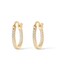 PAVOI Womens 14K Plated Yellow Gold 925 Sterling Silver Cubic Zirconia Hoop Earring