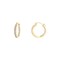 PAVOI Womens 14K Plated Yellow Gold 925 Sterling Silver Cubic Zirconia Hoop Earring