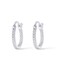 PAVOI Womens 14K Plated White Gold 925 Sterling Silver Cubic Zirconia Hoop Earring