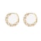 TGDSV Pearl Chunky Gold Hoop Earrings For Women Trendy Sterling Silver Twisted Hoop Earrings