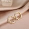 TGDSV Pearl Chunky Gold Hoop Earrings For Women Trendy Sterling Silver Twisted Hoop Earrings