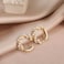 TGDSV Pearl Chunky Gold Hoop Earrings For Women Trendy Sterling Silver Twisted Hoop Earrings