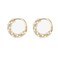 TGDSV Pearl Chunky Gold Hoop Earrings For Women Trendy Sterling Silver Twisted Hoop Earrings