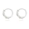 TGDSV Pearl Chunky Gold Hoop Earrings For Women Trendy Sterling Silver Twisted Hoop Earrings