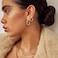 Poxtex Small Gold Huggie Hoop Earrings Stacks for Women Hypoallergenic 14K Plated Triangle Earring for Multiple Piercings Lightweight Mini Cute Dainty Trendy Cartilage Hoops Jewelry Set Gift