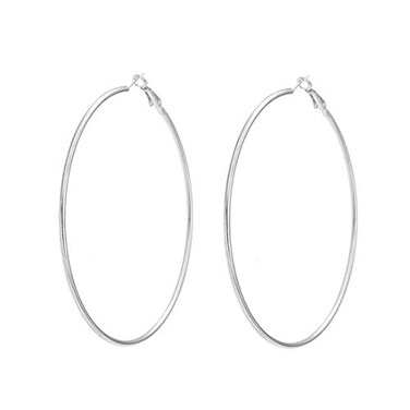 ROSTIVO Large Hoop Earrings for Women Big Hoop Earrings 70mm Silver