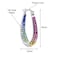 Savlano 14K White Gold Plated Inside Out Crystal Hoop Earrings For Women Girls Comes With Gift Box