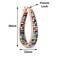 Savlano Inside Out Oval Shape Crystal Hoop Earrings For Women Rose Gold Multicolor