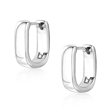 ALEXCRAFT Silver Earrings Small Chunky Silver Hoop Earrings for Women Trendy Hypoallergenic Small Thick Huggie Hoops Earring