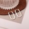 ALEXCRAFT Silver Earrings Small Hoop Earrings for Women Trendy Silver Minimalist Geometric Rectangle Hypoallergenic Small Square Hoops Earring