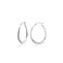 ALEXCRAFT Silver Oval Hoop Earrings for Women Hypoallergenic Medium Silver Teardrop Oval Hoop Earrings