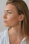 XYJZXY Small Hoop Cross Dangle Drop Hoop Earrings With Small Charm for Women