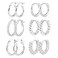 ALEXCRAFT Small Silver Hoop Earrings for Women Hypoallergenic Small Huggie Hoops Earrings Set Twisted Huggies Earing