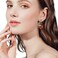 Sonateomber Fall Maple Leaf Pearl Dangle Earrings for Women Cute Rhinestone Gold Hoop Earings Sparkly CZ Huggie Prom Jewelry Gift