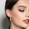 Sonateomber Gold Rhinestone Huggie Small Hoop Earrings for Women Bow Earings Prom Jewelry Gift
