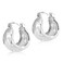 ALEXCRAFT Sterling Silver Chunky Hoop Earrings for Women Hypoallergenic Silver Hammered Textured Small Chunky Silver Hoops Earrings