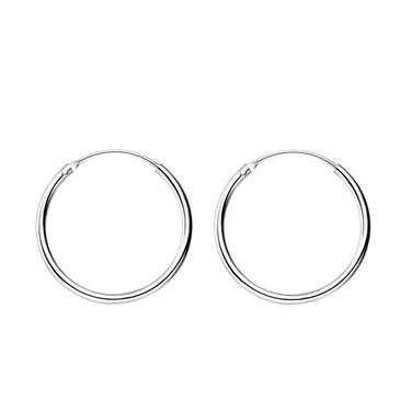 Izpack Thin Endless Hoop Earrings 14mm 16mm 18mm 20mm 18mm