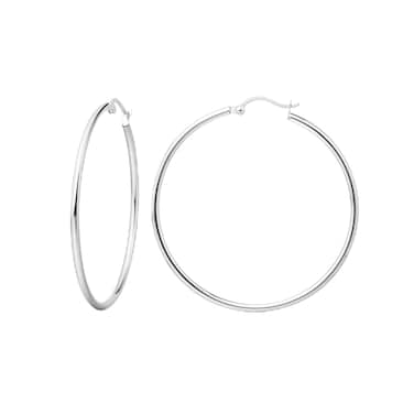 TitanHeart Titanium Hoop Earrings Hypoallergenic Implant Grade Pure Titanium G23 Lightweight Big Hoops for Women Sensitive Ears 50mm