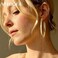 VEEDOFA Big Gold Hoop Earrings for Women Lightweight Thick Large Gold Hoops Earrings for Women