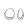 WOWORAMA Silver Chunky Hoop Earrings for Women Thick Stainless Steel Hoop Earrings Lightweight Round Hollow Tubes Earrings Silver 20mm Hoops