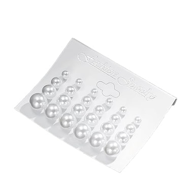 Aiittog 12 Pairs Composite Pearl Stud Earrings Hypoallergenic Mixed Sizes Simulated Round Ball Pearls Stud Earrings Lightweight Earrings Set for Women