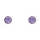 The World 14k REAL Yellow Gold 5mm Round February Birthstone Color Solitaire Basket Set Stud Earrings with Screw Back