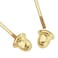 The World 14k REAL Yellow Gold 5mm Round February Birthstone Color Solitaire Basket Set Stud Earrings with Screw Back