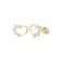 The World 14k REAL Yellow Gold Journey White Color CZ Heart Stud Earrings with Screw Back